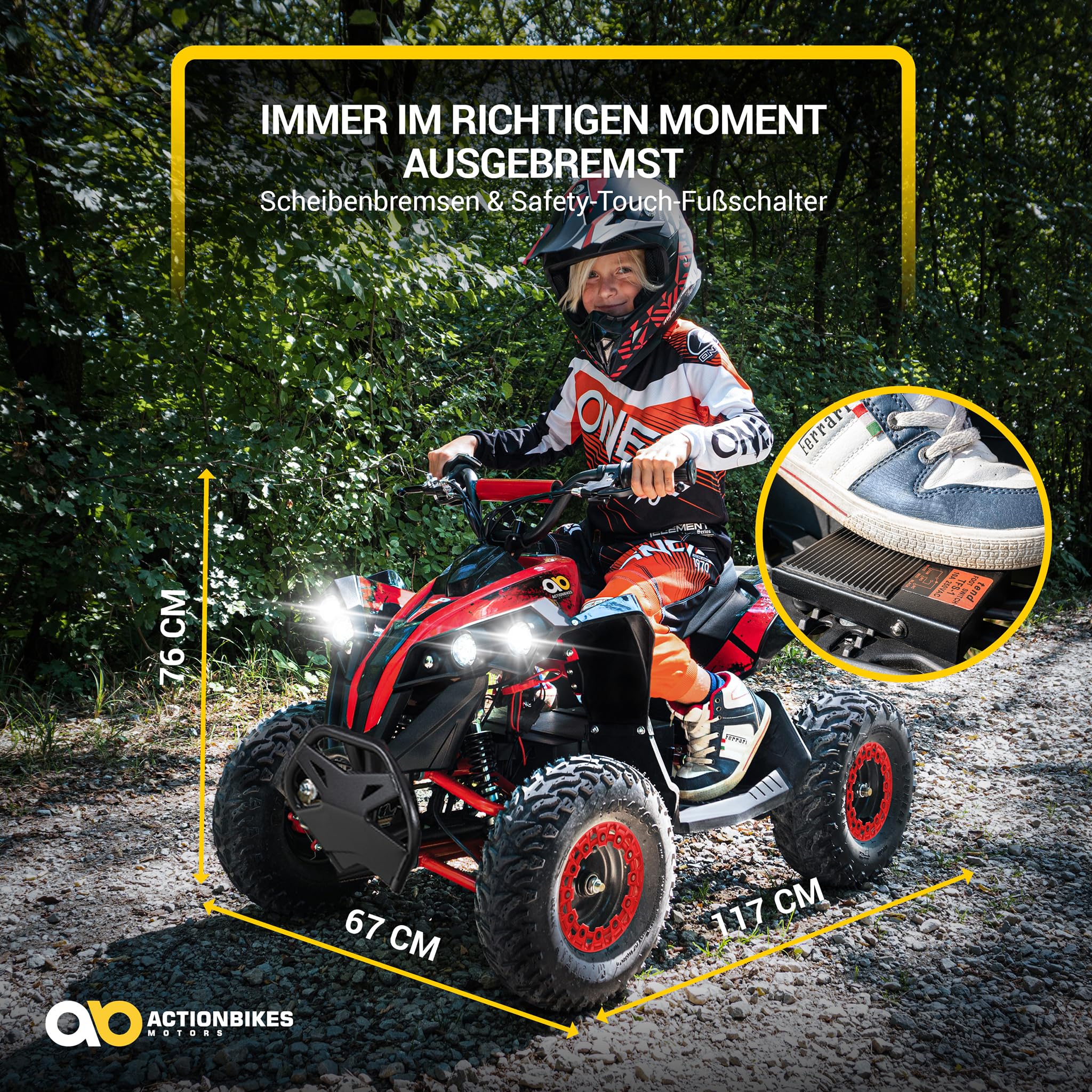 actionbikes-reneblade-kinderquad-elektro-1000w-schwarz-rot image 7
