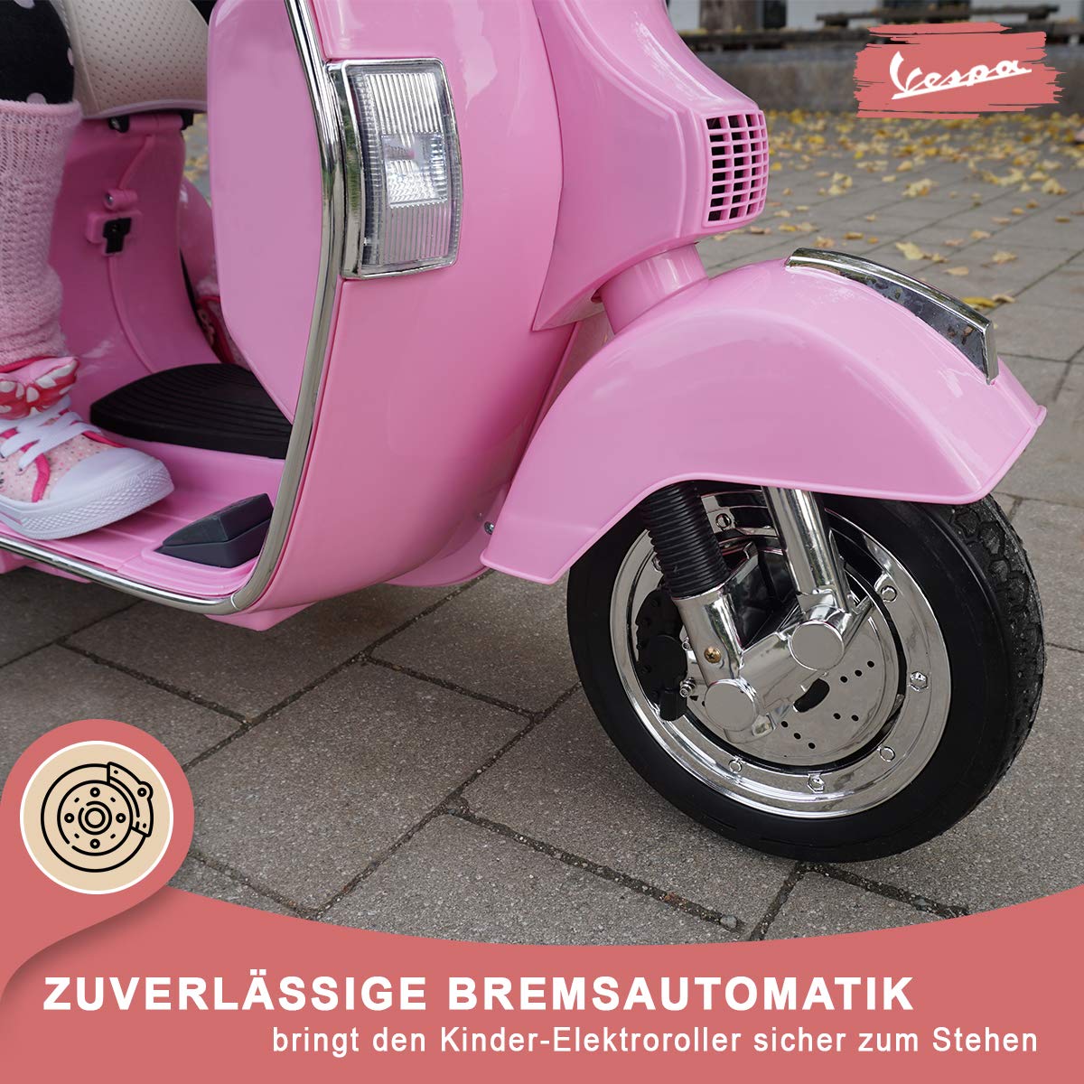 actionbikes-motors-vespa-elektroroller-pink-12v-mit-st-tzr-dern image 2
