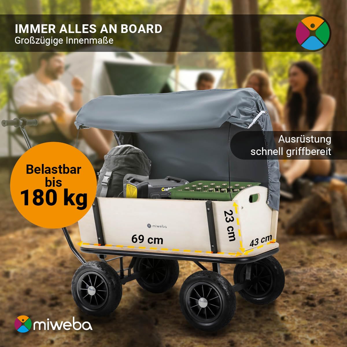 miweba-canvas-bollerwagen-mit-dach-180-kg-holz image 5