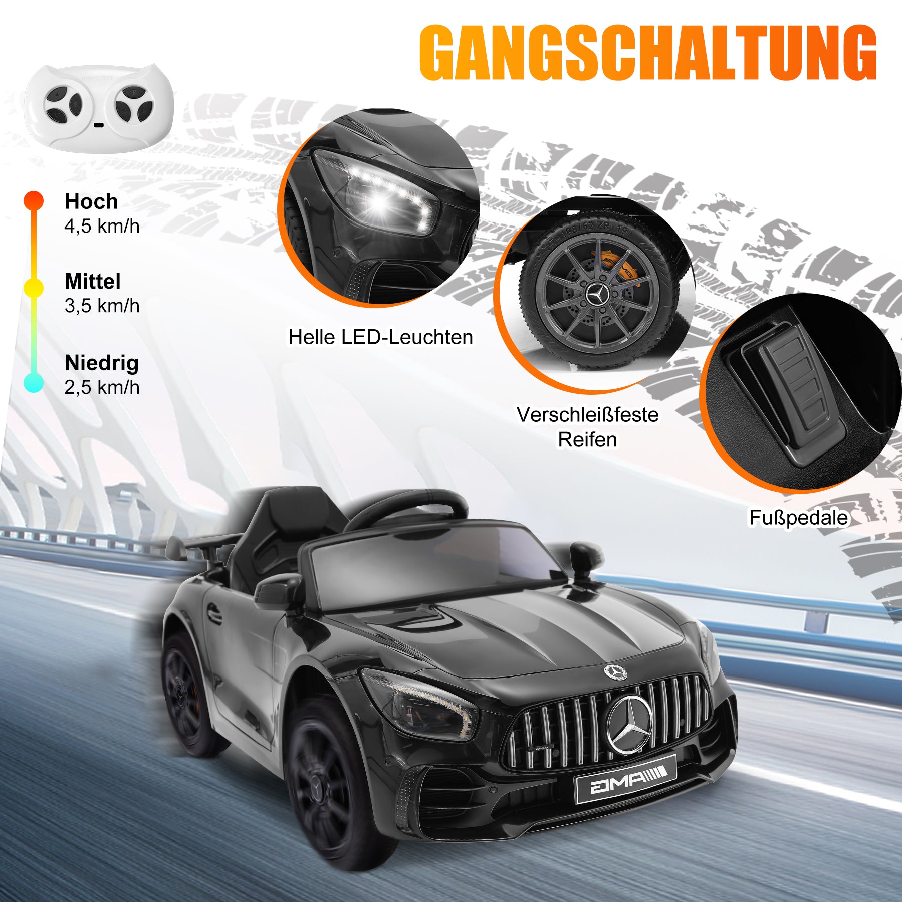 oryxearth-utv-elektro-kinderauto-12v-schwarz-2-6-km-h image 8