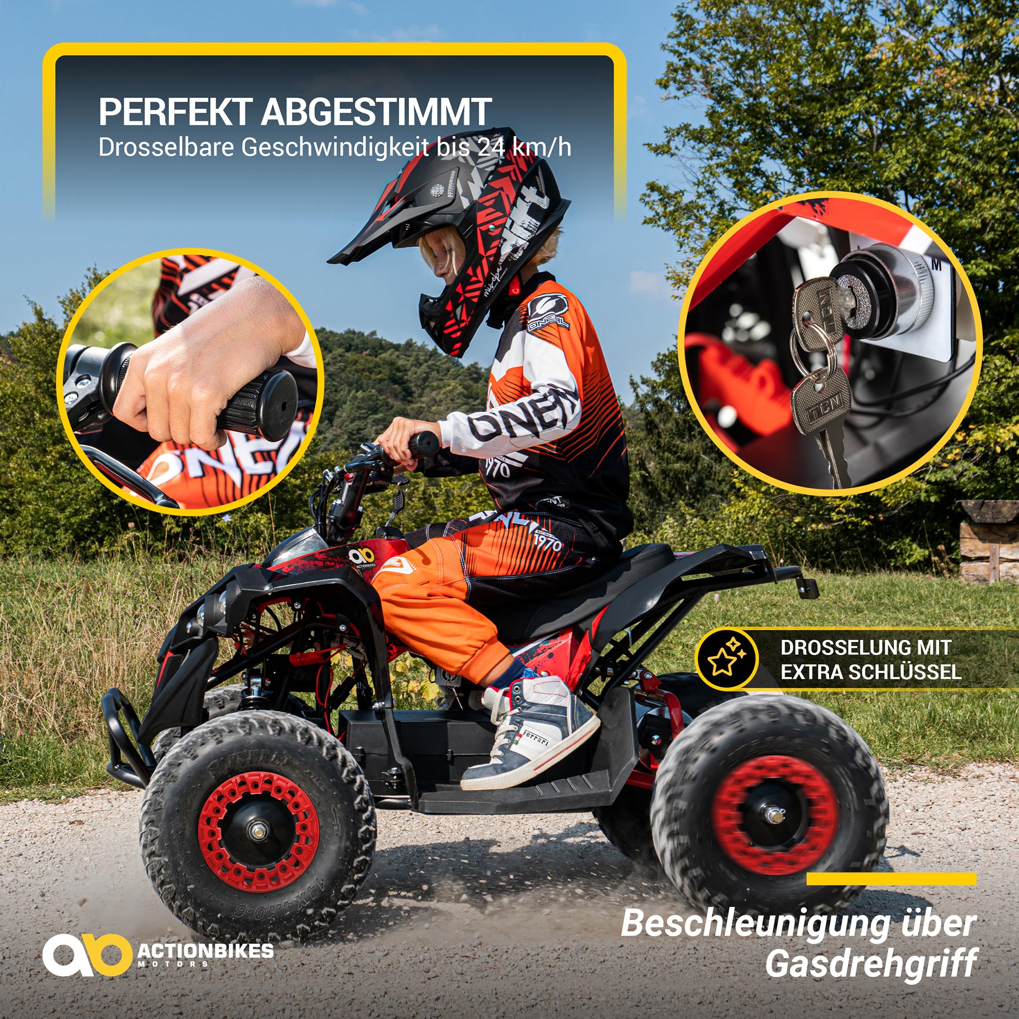 actionbikes-reneblade-kinderquad-elektro-1000w-schwarz-rot image 5