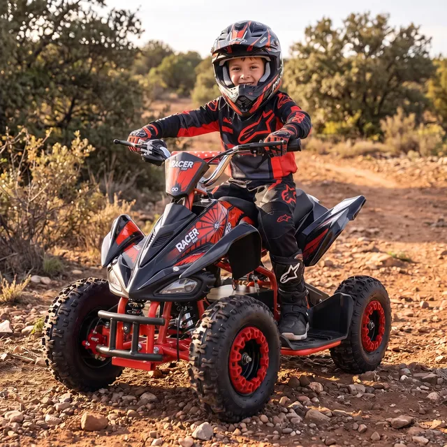 actionbikes-atv-racer-kinderquad-elektro-schwarz-rot-1000w image 1