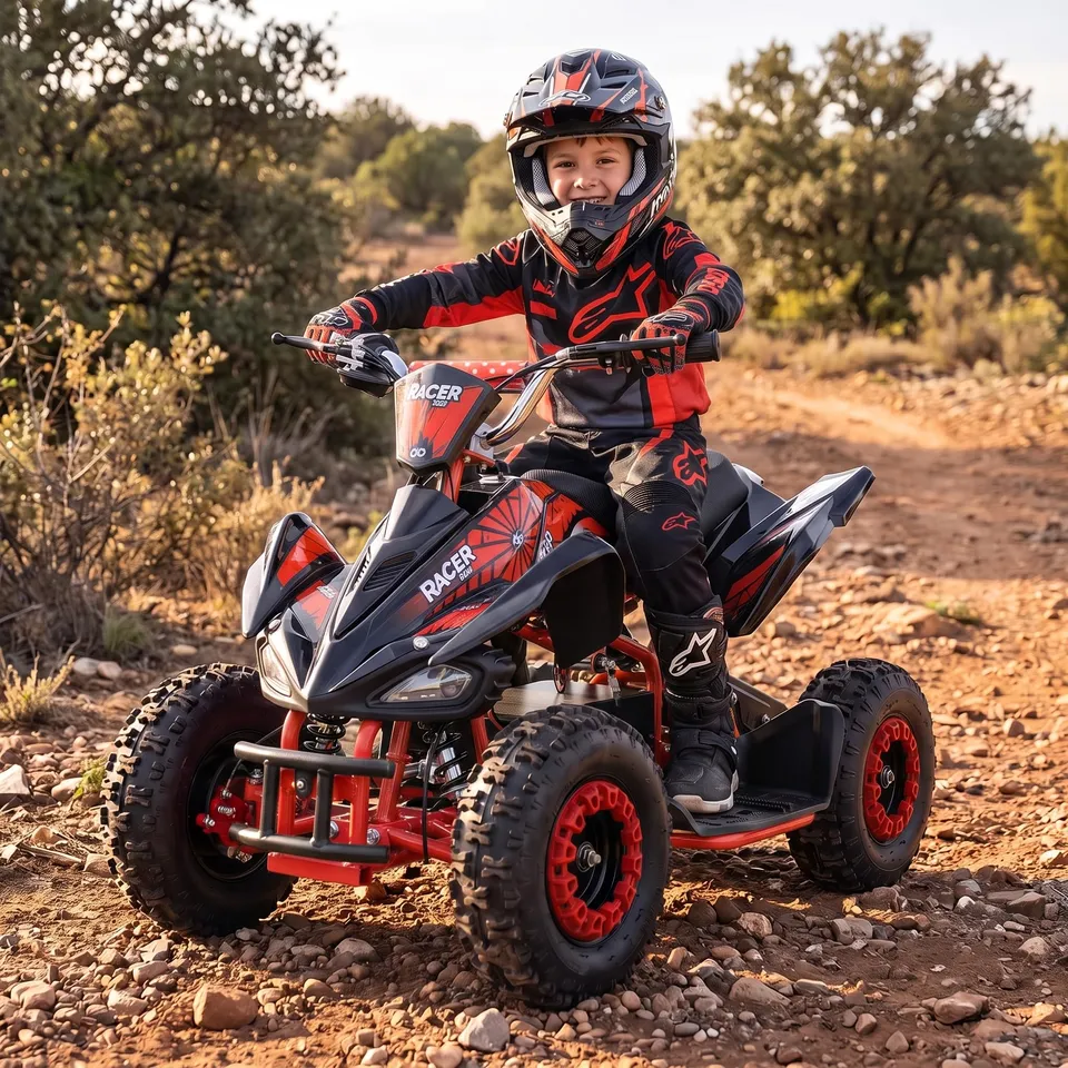 actionbikes-atv-racer-kinderquad-elektro-schwarz-rot-1000w image 1