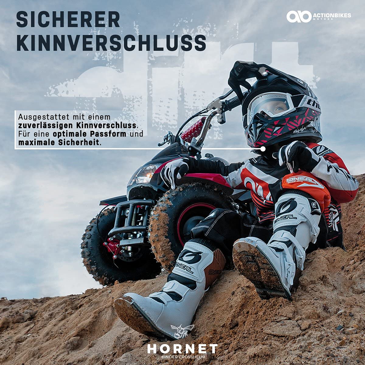 actionbikes-motors-hornet-kinderhelm-cross-rot-xs-53-54-cm image 2