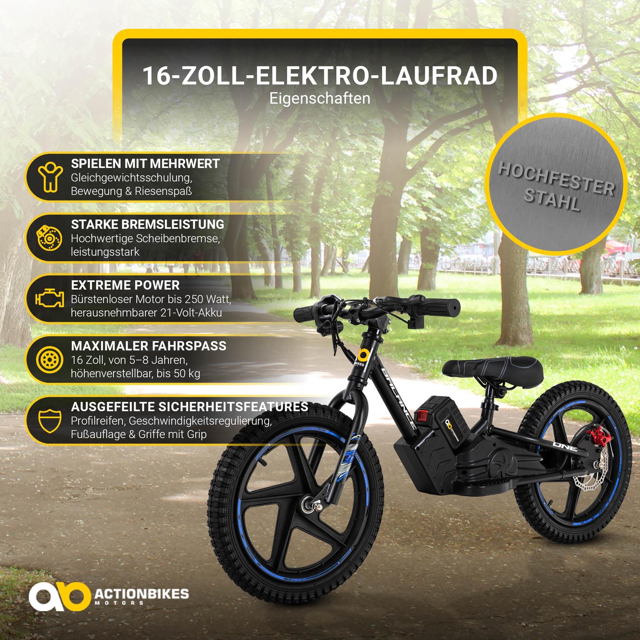 actionbikes-motors-balance-bike-elektro-laufrad-16-zoll-blau image 2