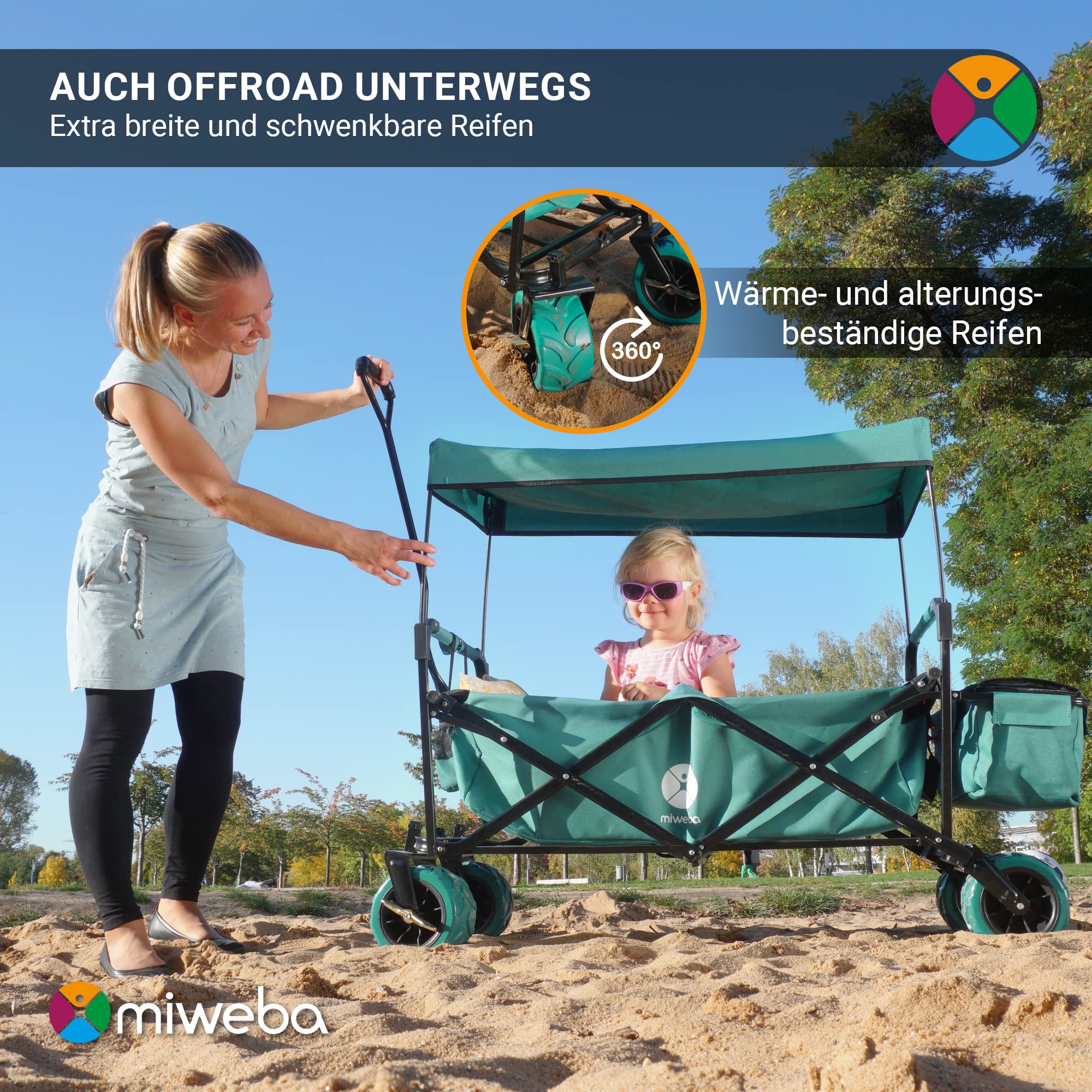miweba-mb-10-bollerwagen-faltbar-grau-mit-dach-100-kg image 4