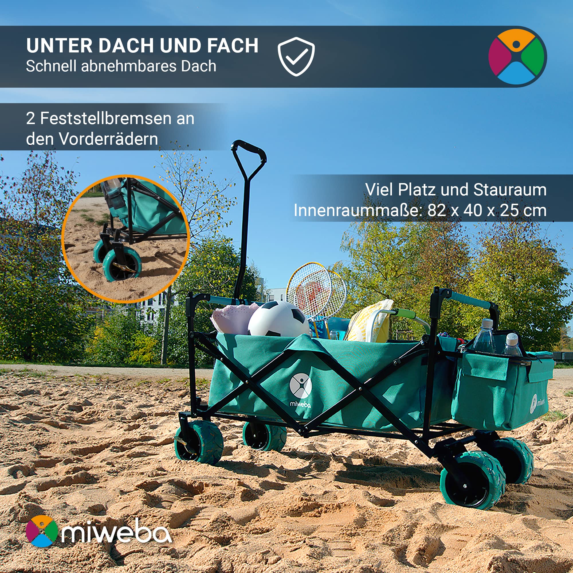 miweba-mb-10-bollerwagen-faltbar-grau-mit-dach-100-kg image 6
